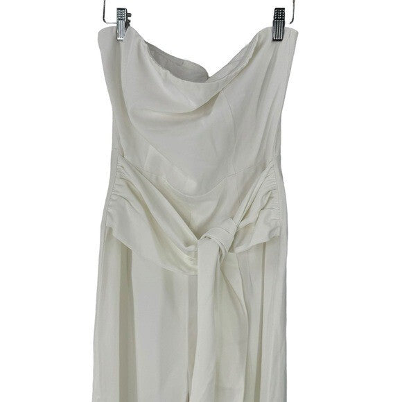 Superdown | NEW Jordan Tie Waist Jumpsuit in White Size L