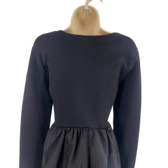 HYACINTH HOUSE NEW Black Bubble Skirt Cecilia Long Sleeve Mini Dress Size XS