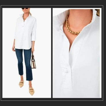 Tuckernuck | NEW Blanc Willow Blouse in White Size XXS