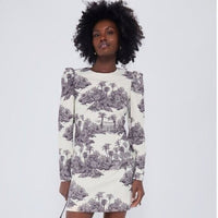 Tuckernuck X India Hicks | NEW Hibiscus Hill Toile Domino Mini Dress Size XXS