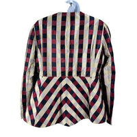 Tuckernuck NEW Bordeaux Check Jacquard Zoey Top Jacket Size L