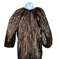 Hyacinth House | NEW Bronze Metallic Plisse Dorinda Midi Dress Size S