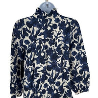 Tuckernuck NEW Blue Poppy Palmerston Drop Waist Long Sleeve Mini Dress Size L