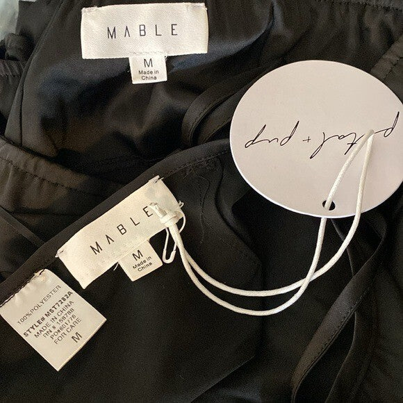 Mable x Petal & Pup NEW Angelique Open Back Crop Two Piece Set Midi Dress Size M