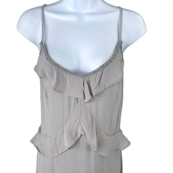 Lovestitch X Petal & Pup | NEW Tanya Beaded Maxi Dress in Grey Size M