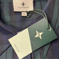 Tuckernuck NEW Blackwatch Chloe Plaid Navy Green Classic Midi Dress Size M