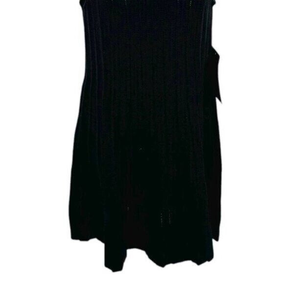 Pomander Place NEW Black Knit Adi Sleeveless A Line Classic Mini Dress Size XXS