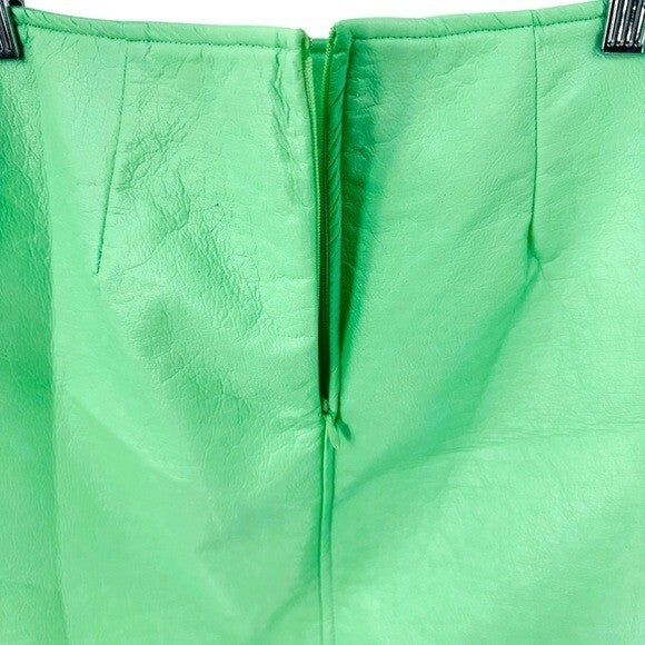 Tuckernuck NEW Mint Chip Faux Vegan Leather Meg Mini Skirt Size XS