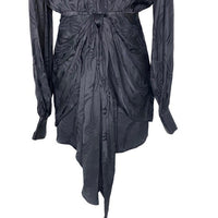 Significant Other | NEW Lila Satin Tie Front Mini Dress in Black Size 2