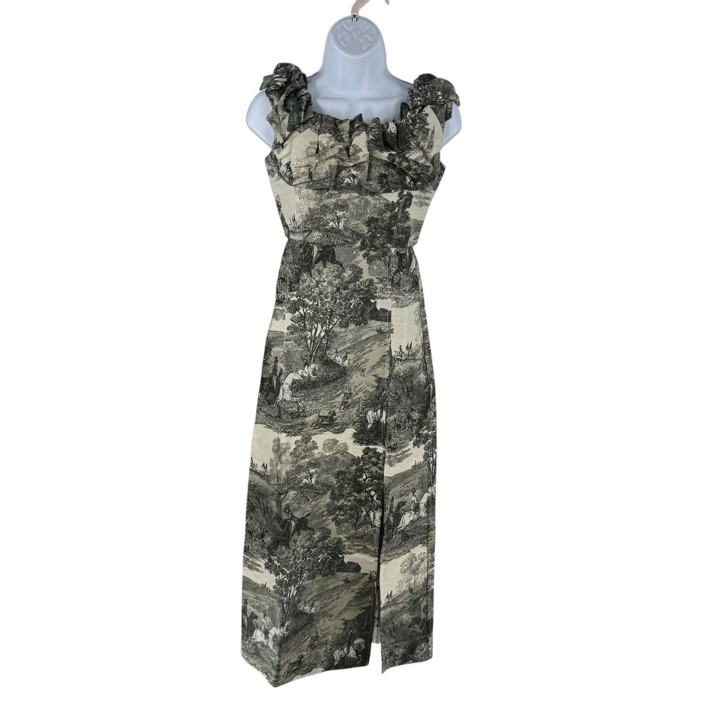 Tuckernuck NEW Middleburg Toile Suze Equestrian Formal Midi Dress Size XS