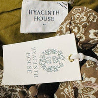 Hyacinth House | NEW Moss Printed Russell Mini Dress in Olive Size XS