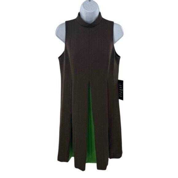 Tuckernuck | NEW Brown Green Demitasse Griffiths Sleeveless Mini Dress Size XXXL