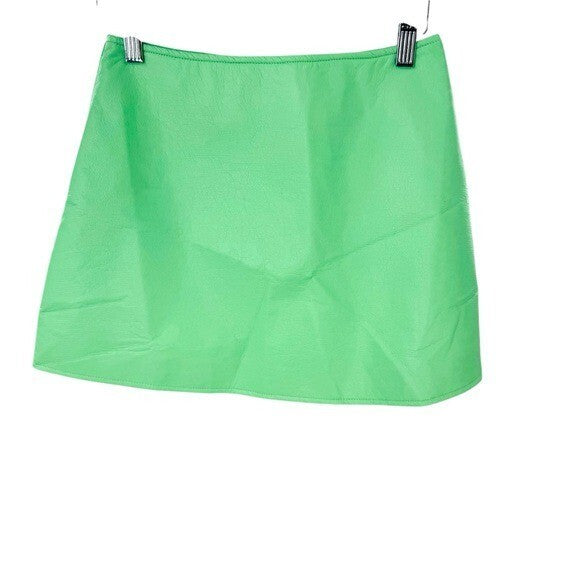 Tuckernuck NEW Mint Chip Faux Vegan Leather Meg Mini Skirt Size XS