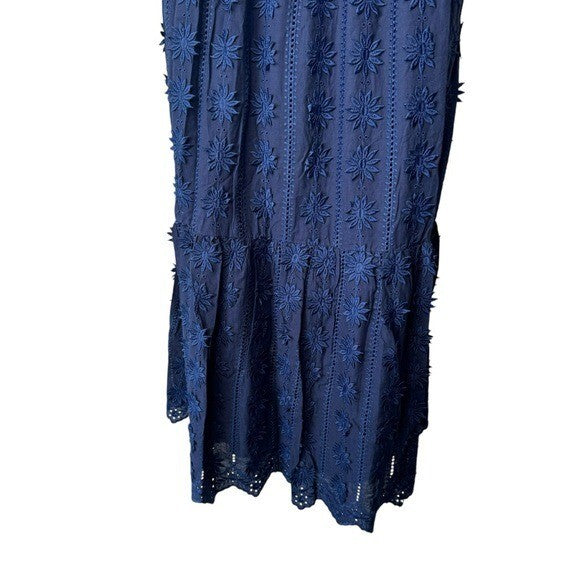 Tuckernuck NEW Navy Lace Mallie Embroidered Scoop Neck Maxi Dress Size XXL