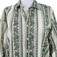 Millie NEW Hollie Ivory Long Sleeve Mini Shirt Dress in Goa Floral Print Size S