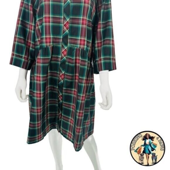 Tuckernuck | NEW Festive Plaid Tartan Royal Shirt Mini Dress Size XXS