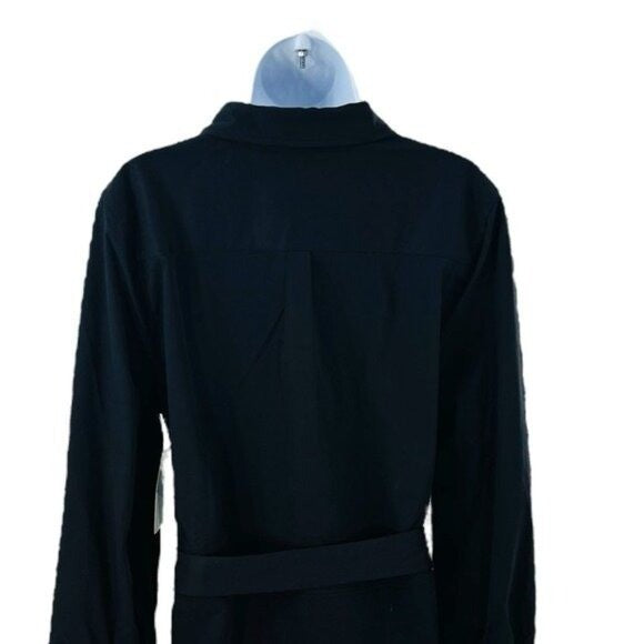 Tuckernuck NEW Black Lantern Sleeve Tory Shirt Midi Dress Size L