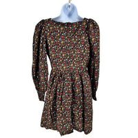 Hyacinth House NEW Black Multi Floral Spencer Long Sleeve Mini Dress Size S