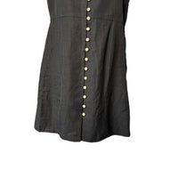 Tuckernuck NEW Black Leighton Linen Sleeveless Button Down Mini Dress Size S