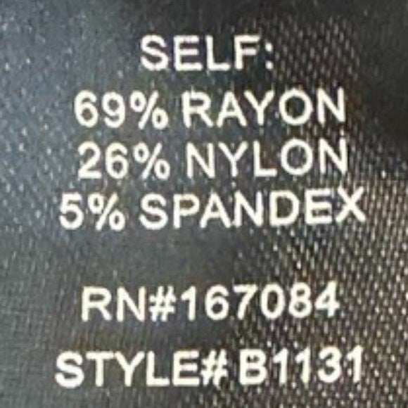 Pomander Place | NEW Black Koa Long Sleeve Notched Neckline Blouse Size Small