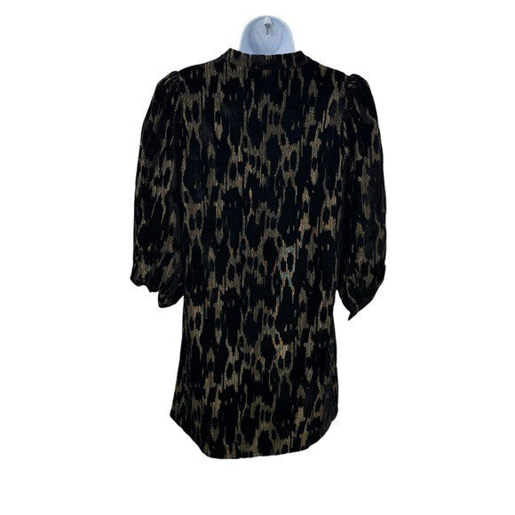 Pomander Place NEW Metallic Velvet Burnout Samantha Party Mini Dress Size M