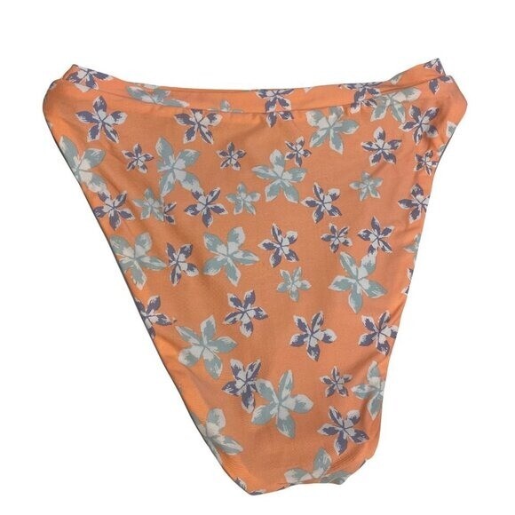 Becca French Cut Hi Leg Floral Bikini Swim Bottoms NEW Size L