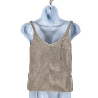 Alex Mill NEW Billie Sweater V Neck Casual Tank in Tan Oatmeal Size M