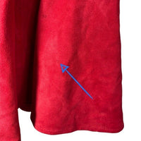 Karina Grimaldi Angelina Suede Leather Mini Dress in Ruby Size M