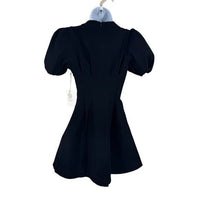 Hyacinth House NEW Black Emelia Short Puff Sleeve Fit and Flare Mini Dress XXS