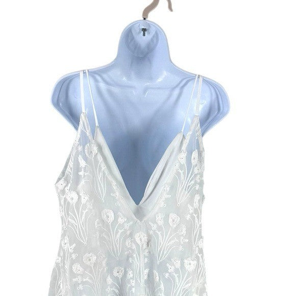 AGUA BY AGUA BENDITA Hierbaluisa Diente De Leon Anecer Emroidered Midi Dress XS