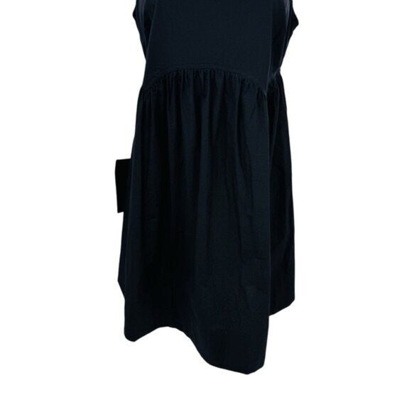 Pomander Place | NEW Black Porto Square Neckline Sleeveless Mini Dress Size L