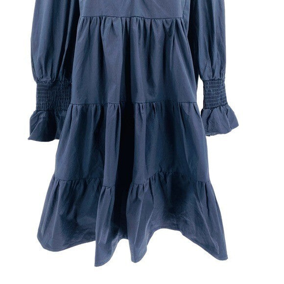Pomander Place | NEW Navy Cotton Poplin Kenzo Mini Dress Size S