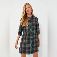 Tuckernuck | NEW Festive Plaid Tartan Royal Shirt Mini Dress Size XS