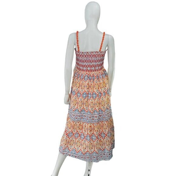 Ash & Eden NEW Galina Embroidered Square Neck A Line Midi Dress Size XL