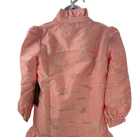 Tuckernuck NEW Bellini Fil Coupe Pink Long Sleeve Palmerston Dress XXS
