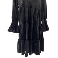 Pomander Place | NEW Black Velvet Kenzo Long Sleeve Mini Dress Size Medium