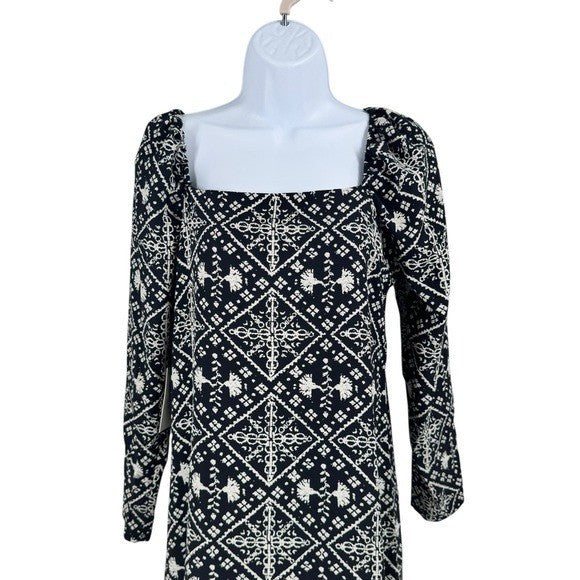 Tuckernuck NEW Hyacinth House Square Neck Sabrina Long Sleeve Midi Dress Size S