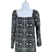 Tuckernuck NEW Hyacinth House Square Neck Sabrina Long Sleeve Midi Dress Size S