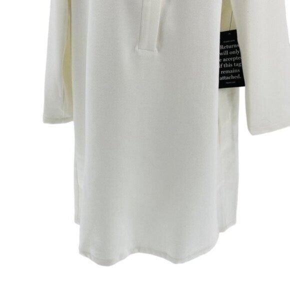 Tuckernuck | NEW White Stretch Crepe Avery Long Sleeve Shirt Dress Size S