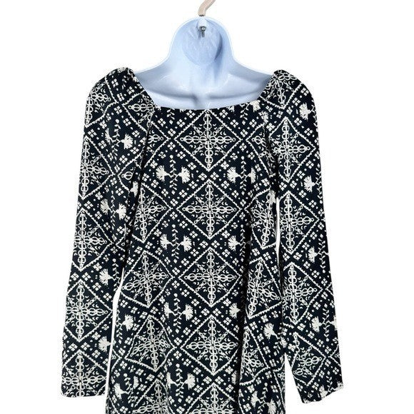 Tuckernuck NEW Hyacinth House Square Neck Sabrina Long Sleeve Midi Dress Size S