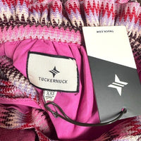 Tuckernuck NEW Pink Chevron Knit Stripe Crawford Relaxed Fit Mini Dress XXS