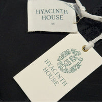 Hyacinth House NEW Lydia V Neck Black Lace Tiered Elegant Maxi Dress Size XS