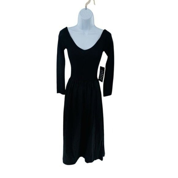Tuckernuck | NEW Black Clea Off-the-shoulder Stretch-knit Maxi Dress Size M