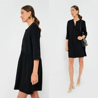 Tuckernuck | NEW Black Stretch Crepe Royal Shirt Dress Size XXXL