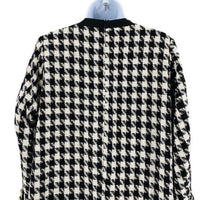 Pomander Place | NEW Coco Tweed Houndstooth Bow Mini Dress Black White Size XL
