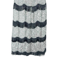 Batsheva NEW Octavia Cocktail Party Formal Midi Dress in Silver Sequin Size 6