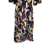 Isabel Marant Etoile NEW Maggy Black Watercolor Button Down Midi Dress Size S