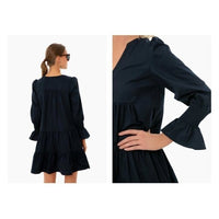 Pomander Place | NEW Navy Cotton Poplin Kenzo Mini Dress Size S