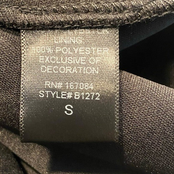 NEW Pomander Place Black Velvet Lillith Gold Embroidered Lace Maxi Dress Size S