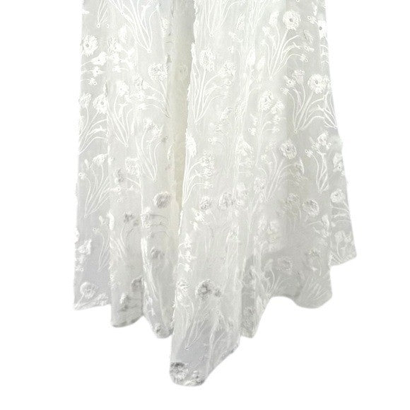 AGUA BY AGUA BENDITA Hierbaluisa Diente De Leon Anecer Emroidered Midi Dress XS